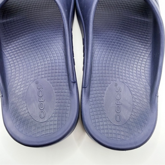 OOFOS OOahh Navy Blue Recovery Slide      W6/M4 - Picture 7 of 9